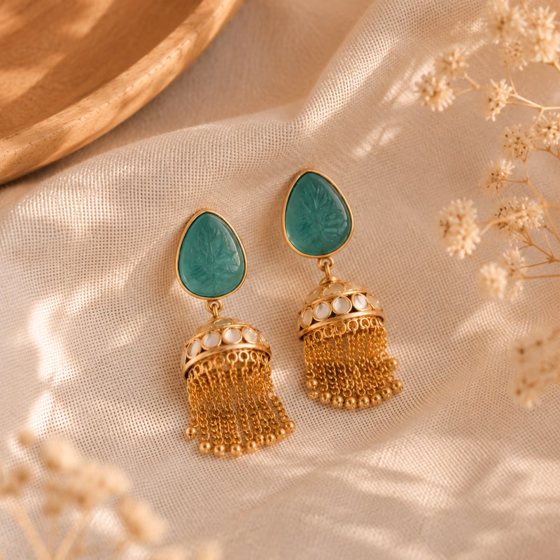 Kaayu earrings styled in an Instagram post.